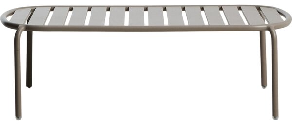 Kave Home Béžový kovový zahradní stolek Joncols 113 x 65 cm