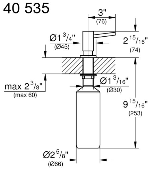 GROHE Cosmopolitan - Dávkovač tekutého mýdla, Warm Sunset 40535DA0