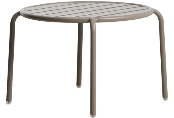 Kave Home Béžový kovový zahradní stolek Joncols 60 cm