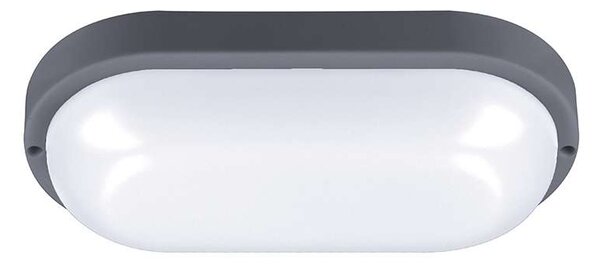 LED venkovní světlo WO749 - ovál 26 x 13,5 cm, šedá