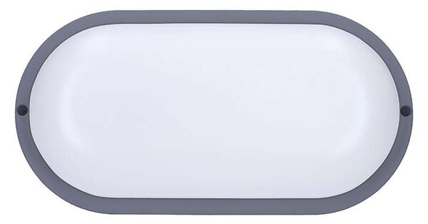 LED venkovní světlo WO749 - ovál 26 x 13,5 cm, šedá