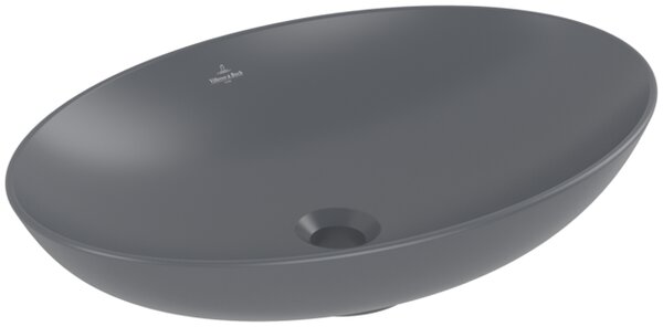 Villeroy & Boch Loop & Friends - Umyvadlová mísa na desku 620x420 mm, bez přepadu, Graphite CeramicPlus 4A4801i4