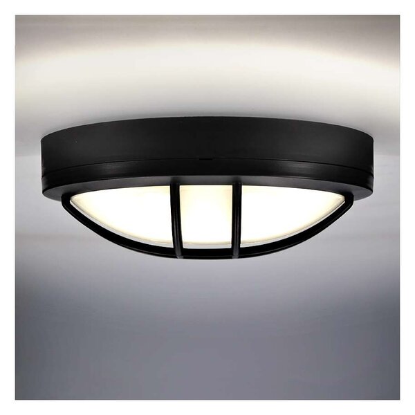 LED venkovní světlo WO753 - kruh 17 cm, černá