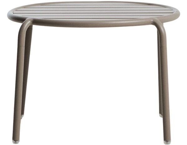 Kave Home Béžový kovový zahradní stolek Joncols 60 cm