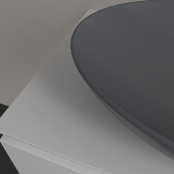 Villeroy & Boch Loop & Friends - Umyvadlová mísa na desku 620x420 mm, bez přepadu, Graphite CeramicPlus 4A4801i4