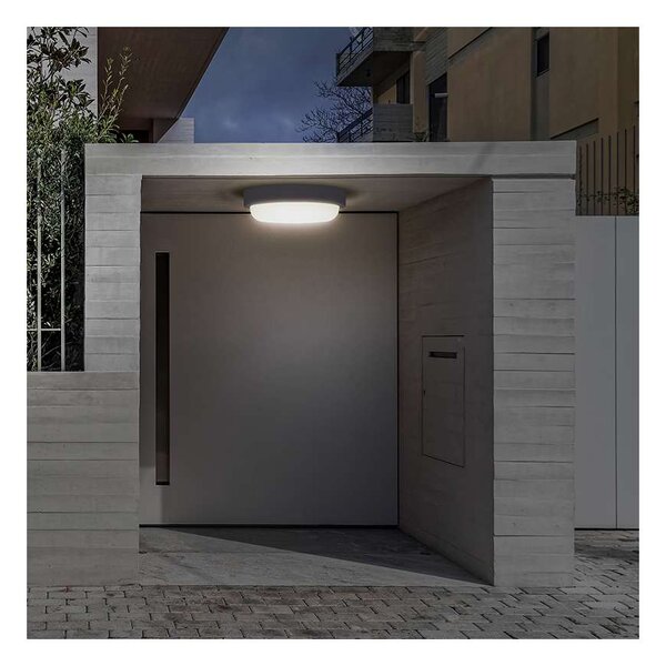 LED venkovní světlo WO750 - kruh 20 cm, šedá