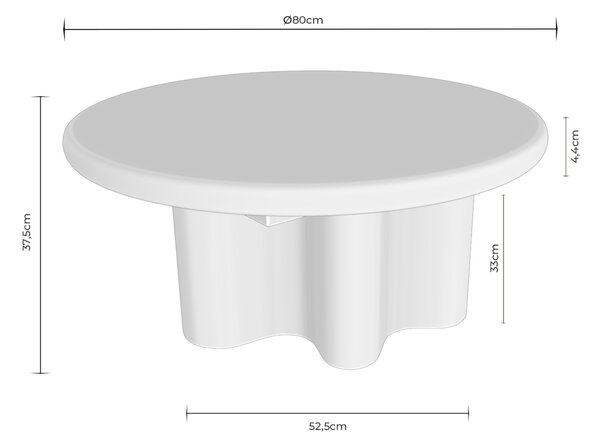 Somcasa Ořechový konferenční stolek Mateo ø 80 cm