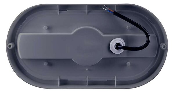 LED venkovní světlo WO749 - ovál 26 x 13,5 cm, šedá