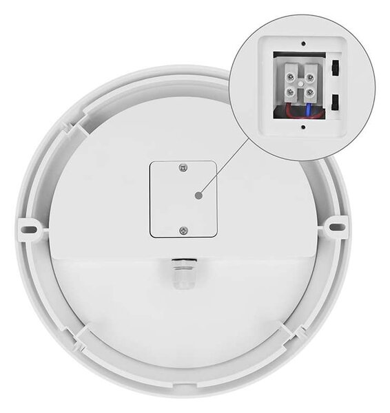 LED venkovní světlo WO779 nastavitelné - kruh 22 cm, 2 kryty, černá / bílá