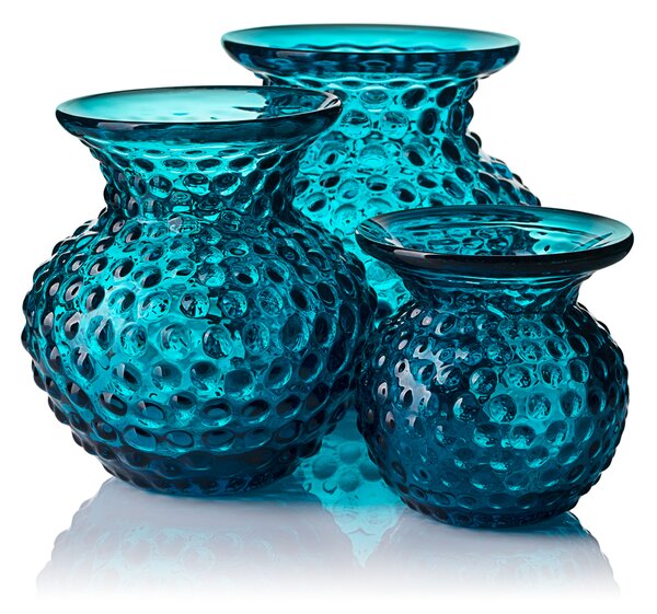 Skloglass Ručně foukaná vázička Lobelka 13cm Aquamarine Velikost: 13cm