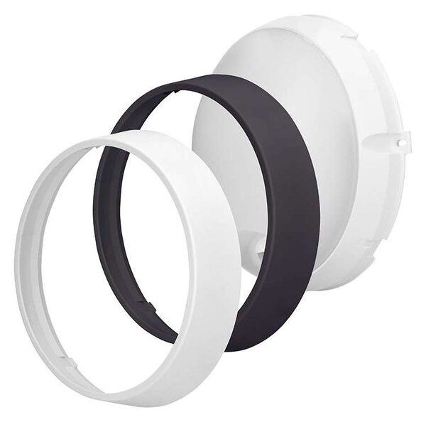 LED venkovní světlo WO780-2 se senzorem - kruh 22 cm, 2 kryty, černá / bílá