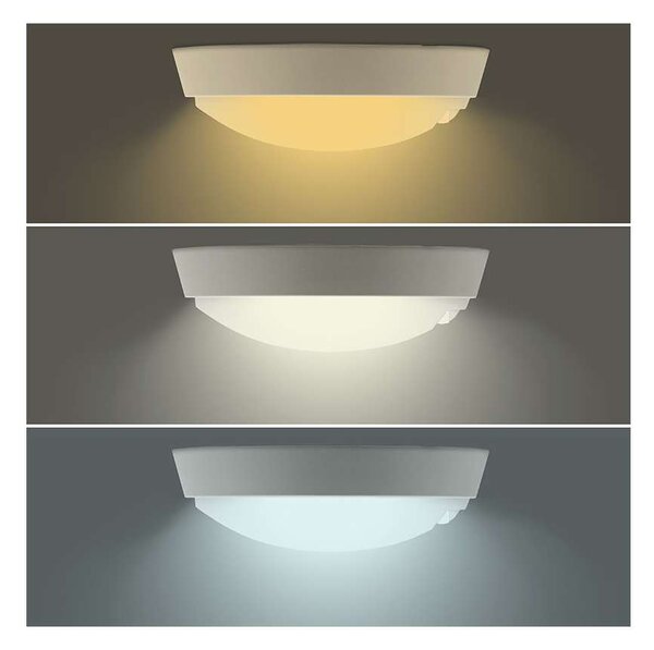 LED venkovní světlo WO780-2 se senzorem - kruh 22 cm, 2 kryty, černá / bílá