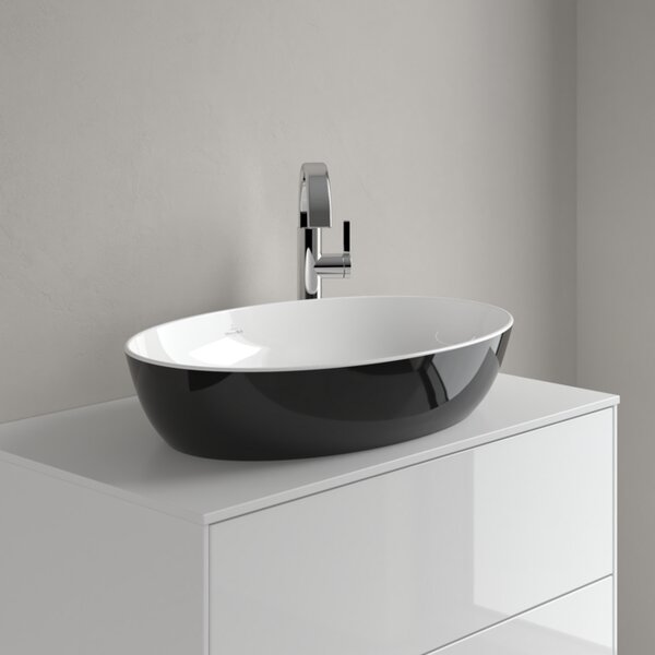 Villeroy & Boch Artis - Umyvadlová mísa na desku 610x410 mm, Coal Black 419861BCT8