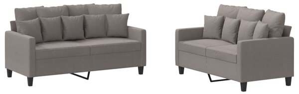 2dílná sedací souprava s poduškami taupe textil 3201655