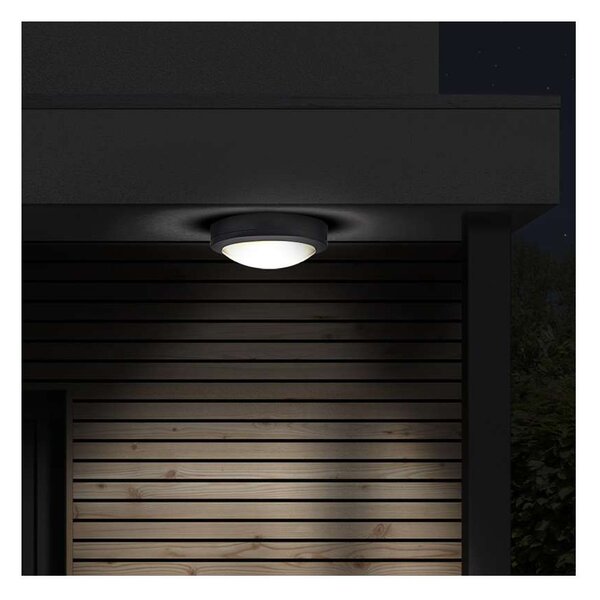 LED venkovní světlo WO781 Siena se senzorem - kruh 23 cm, šedá