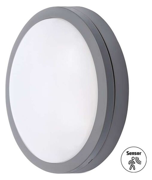 LED venkovní světlo WO781 Siena se senzorem - kruh 23 cm, šedá