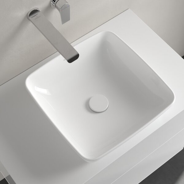 Villeroy & Boch Artis - Umyvadlová mísa na desku 410x410 mm, alpská bílá 41784101