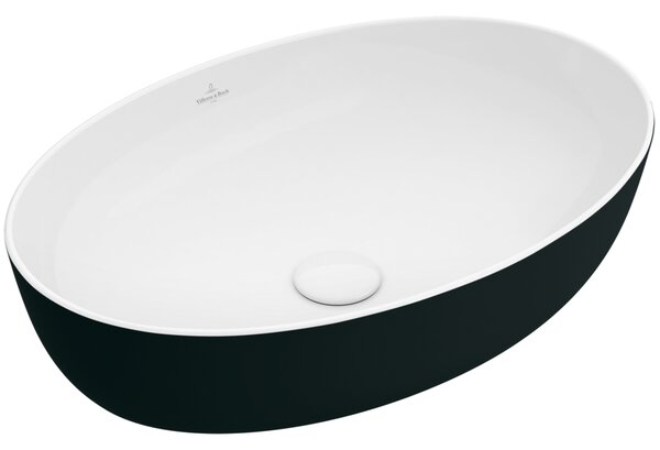 Villeroy & Boch Artis - Umyvadlová mísa na desku 610x410 mm, Coal Black 419861BCT8