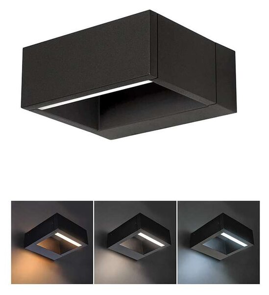 LED venkovní světlo WO806 Ragusa, černá