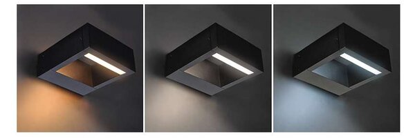 LED venkovní světlo WO806 Ragusa, černá
