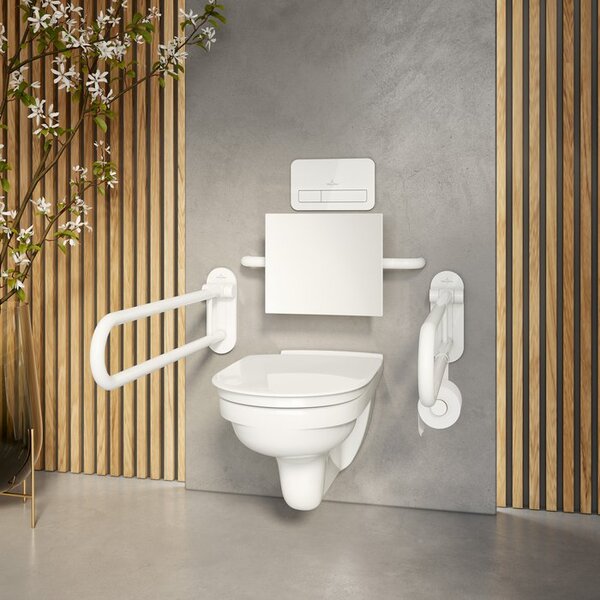 Villeroy & Boch ViCare - WC sedátko s poklopem, QuickRelease, Softclosing, AntiBac, alpská bílá 9M67S1T1