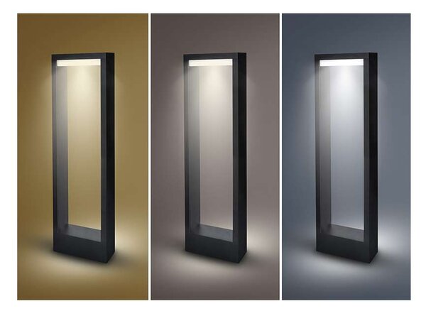 LED venkovní světlo WO807 Ragusa - sloupek, černá