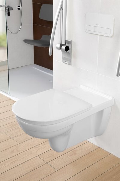 Villeroy & Boch ViCare - WC sedátko s poklopem, QuickRelease, Softclosing, AntiBac, alpská bílá 9M67S1T1