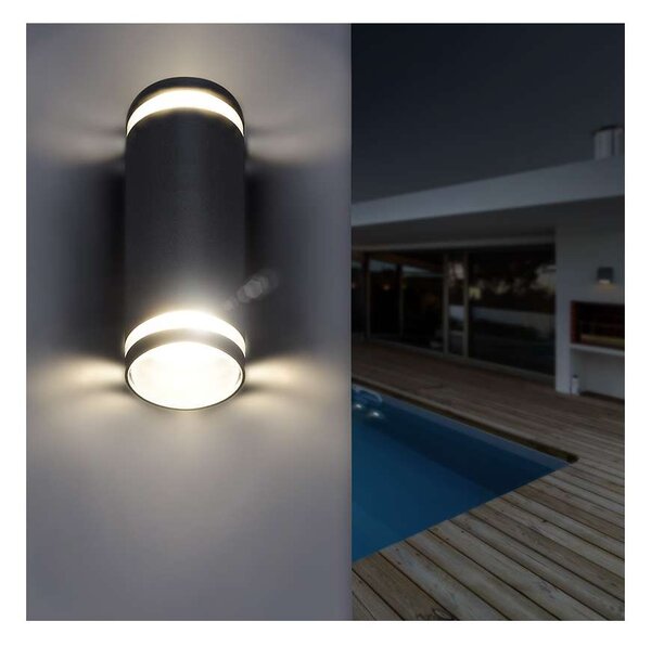 LED venkovní světlo WO811 Potenza, černá