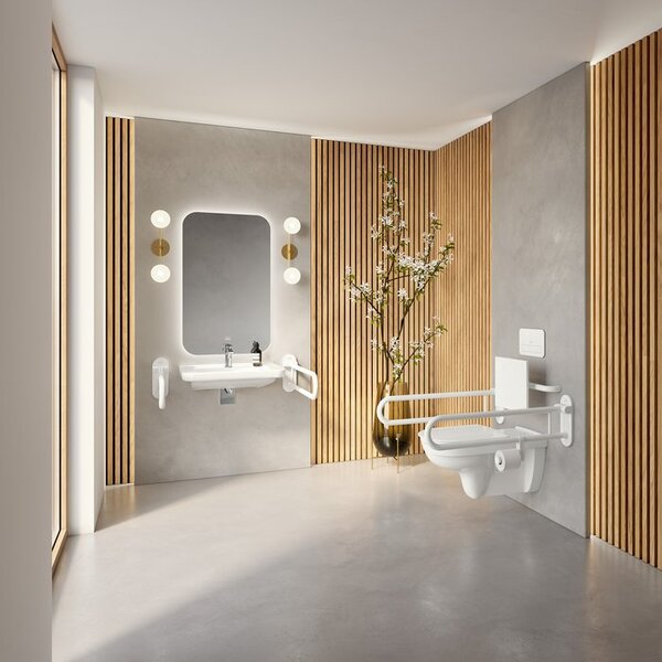 Villeroy & Boch ViCare - WC sedátko s poklopem, QuickRelease, Softclosing, AntiBac, alpská bílá 9M67S1T1