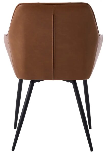 Unique Furniture Hnědá koženková jídelní židle Nolan