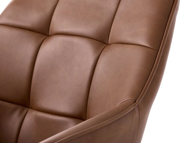 Unique Furniture Hnědá koženková jídelní židle Nolan
