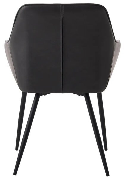 Unique Furniture Tmavě šedá koženková jídelní židle Nolan