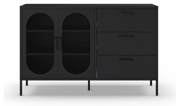 Černá komoda 140x90 cm Diora – Marckeric