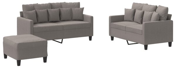 3dílná sedací souprava s poduškami taupe textil 3201663