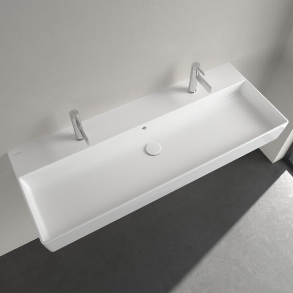 Villeroy & Boch Memento 2.0 - Umyvadlo 1200x470 mm, s přepadem, alpská bílá CeramicPlus 4A22C4R1