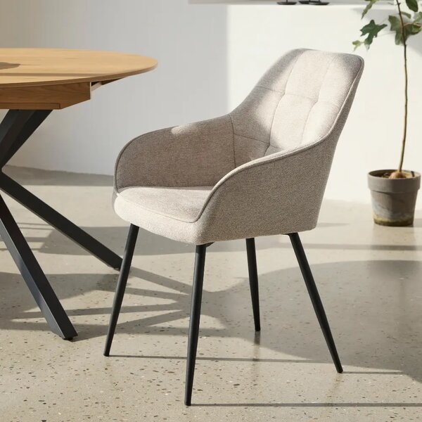 Unique Furniture Béžová čalouněná jídelní židle Nolan