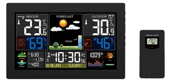 Meteostanice TE81 XL, černá