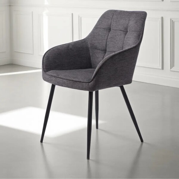 Unique Furniture Šedá čalouněná jídelní židle Nolan