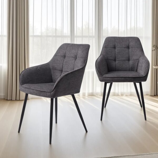 Unique Furniture Šedá čalouněná jídelní židle Nolan