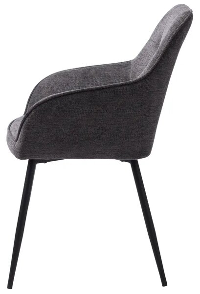 Unique Furniture Šedá čalouněná jídelní židle Nolan