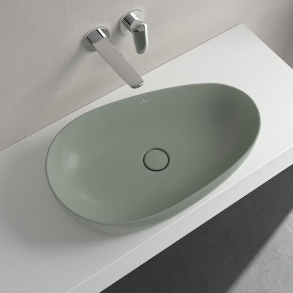 Villeroy & Boch Antao - Umyvadlová mísa 650x400 mm, bez přepadu, Morning Green CeramicPlus 4A7465R8
