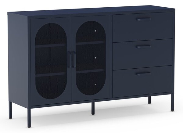 Tmavě modrá komoda 140x90 cm Diora – Marckeric