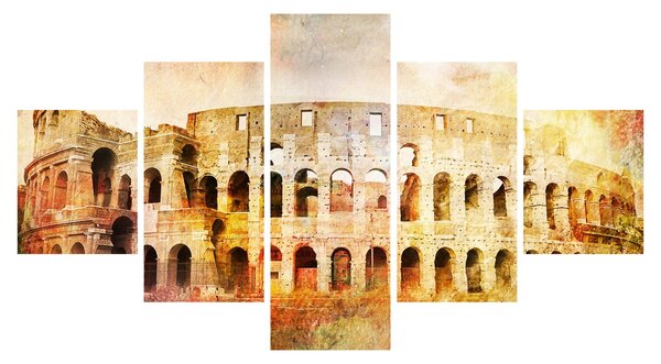 Obraz - Digitální malba, koloseum, Řím, Itálie (125x70 cm)