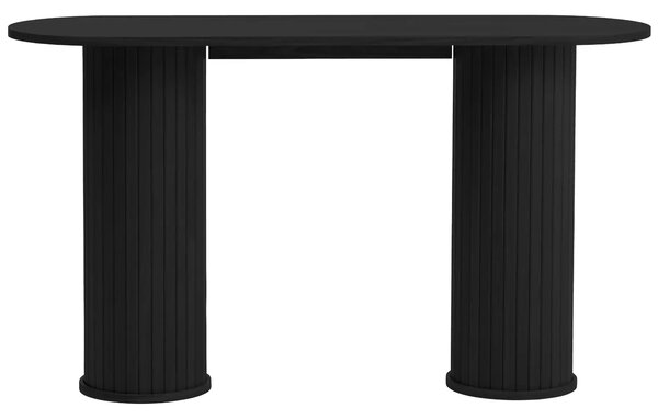 Unique Furniture Černý dubový toaletní stolek Nola 130 x 40 cm