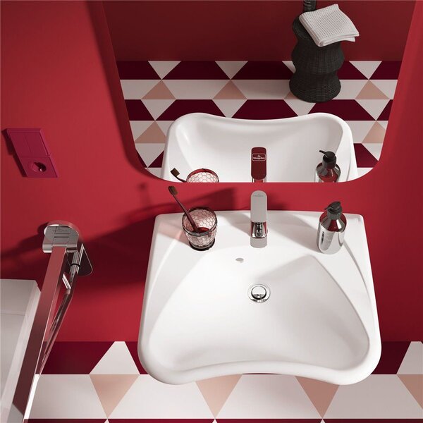 Villeroy & Boch ViCare - Umyvadlo Vita 600x490mm, s otvorem na baterii, s přepadem, alpská bílá 71196301