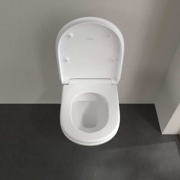 Villeroy & Boch ViCare - WC sedátko s poklopem, QuickRelease, Softclosing, AntiBac, alpská bílá 9M67S1T1