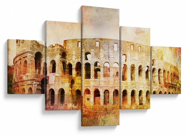 Obraz - Digitální malba, koloseum, Řím, Itálie (125x70 cm)