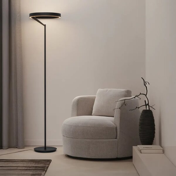 Nova Luce Černá kovová stojací LED lampa Adaliz 180 cm