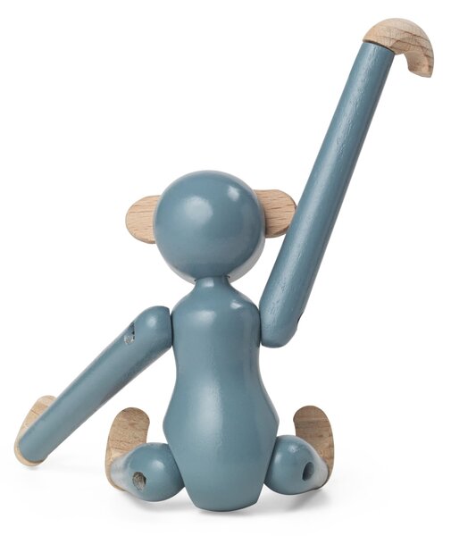 Dřevěná opička Monkey Mini Vintage Blue 9,5 cm