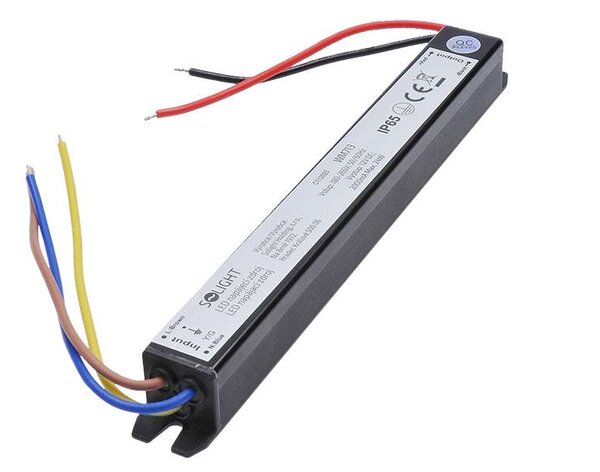 Napájecí zdroj z 230 V na 12 V pro LED osvětlení, 2A, 24W, IP65, šedá